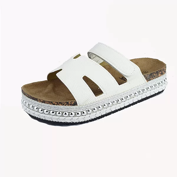 Sandales pour femme compense OC01 blanc.....  sandale médicale femme confortable Maroc